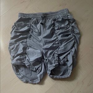 SHEIN Gray Ruched Athletic Shorts